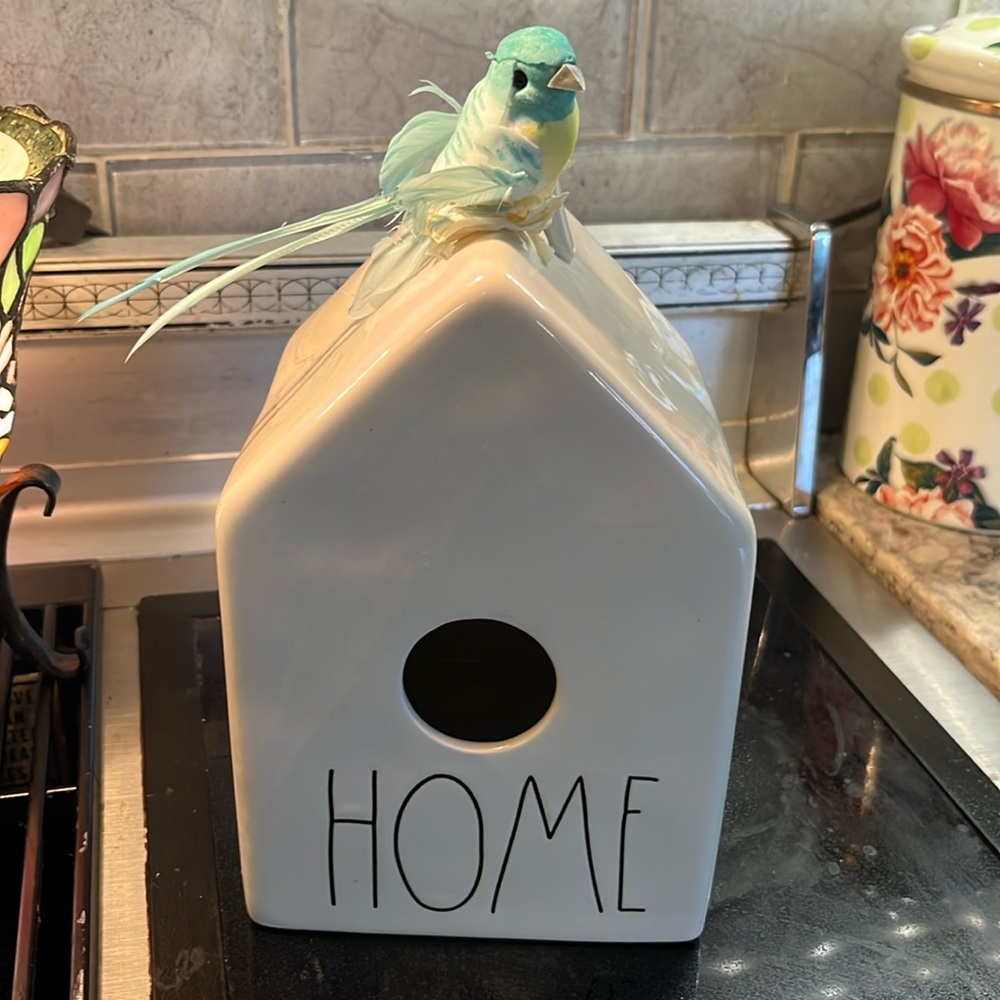 Rae Dunn Birdhouse. Functional if hung.  Or for decor